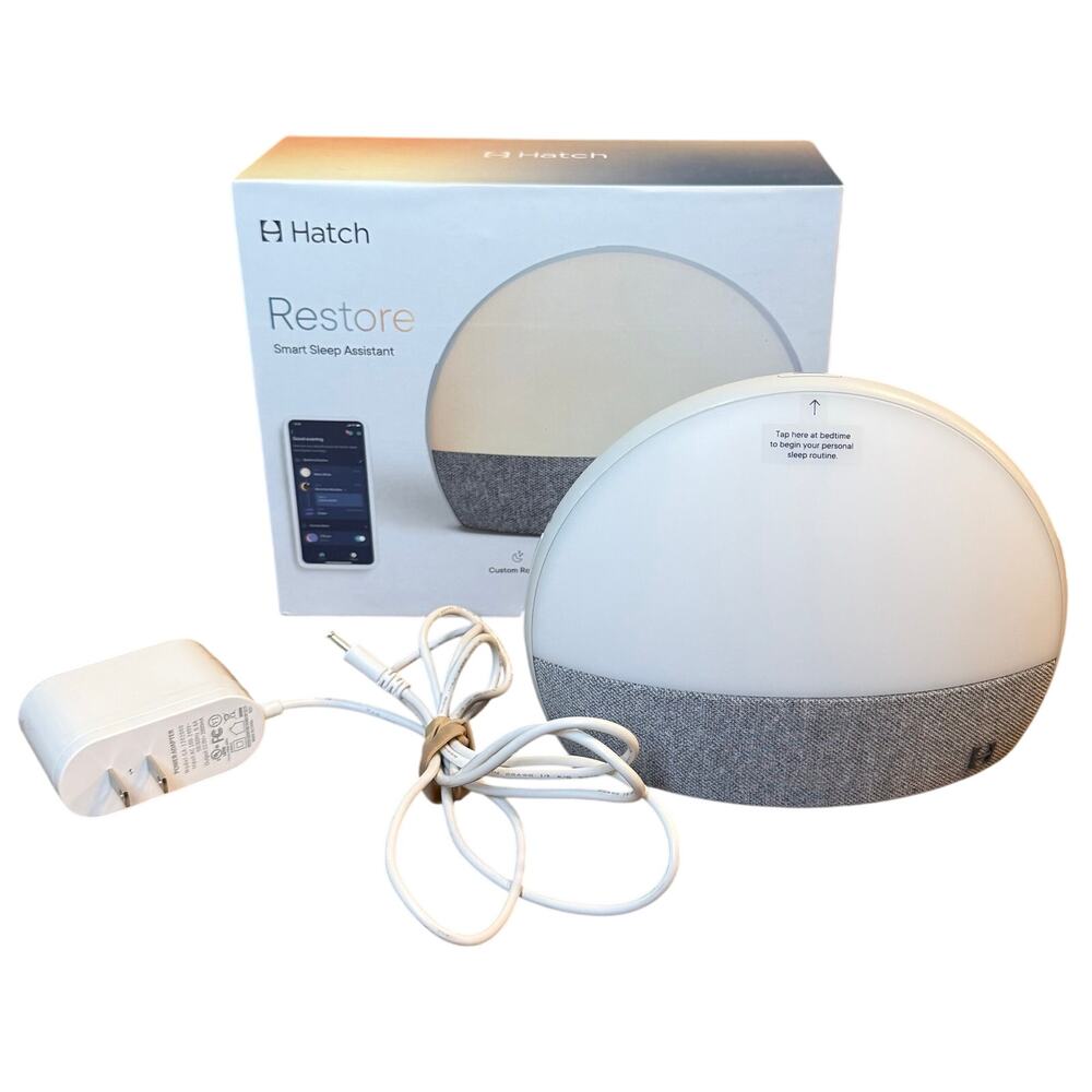 Hatch Alarm Clock Restore Smart Sleep Assistant Full Spectrum Sunrise Gray